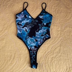 Blue dragon bodysuit